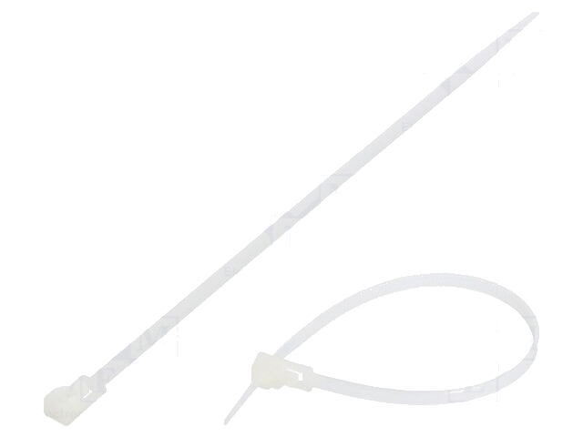 Kabelbinder; losmaakbaar; L: 200mm; W: 4,8mm; polyamide; 222N Kabelbinder; losmaakbaar; L: 200mm; W: 4,8mm; polyamide; 222N